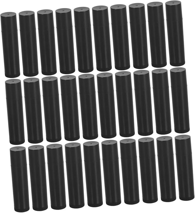 Black Empty Lip Balm Tubes 30Pcs Refillable DIY Lip Gloss Containers Makeup Accessories - Image 1